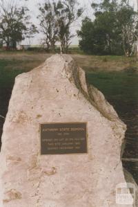 Plaque marking site of Antwerp State School, 2010
