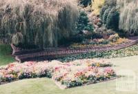 Kirks Reservoir, flower beds, Ballarat, 1980