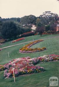 Kirks Reservoir, flower beds, Ballarat, 1980