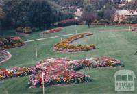 Kirks Reservoir, flower beds, Ballarat, 1980