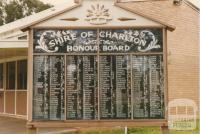 Honour Board, Charlton, 1980