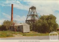 A poppet head, relic of the gold mining era, Eaglehawk