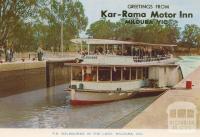 PS Melbourne in the lock, Mildura, 1974