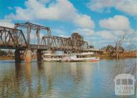 PS Melbourne and Lifting Span Bridge, Mildura, 1973