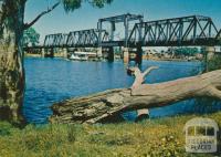 Murray River showing the bridge and PS Mayflower, Mildura