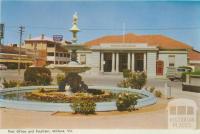 Post Office and Fountain, Mildura, 1964