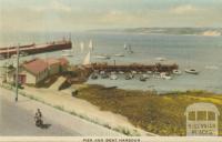 Pier and boat harbour, Mornington, 1951