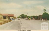 Post Office and gardens, Mornington, 1951