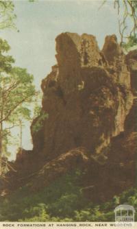 Rock formations at Hanging Rock, near Woodend, 1955