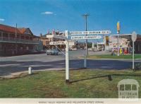 Murray Valley Highway and Wellington Street, Kerang, 1975