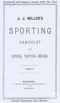 Sporting Pamphlet and Trotting Record, 1886