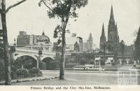 Princes Bridge and City Skyline, Melbourne, 1942