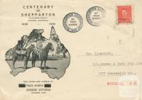 Centenary of Shepparton, mail by pack horse, 1938