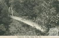 Suspension Bridge, Bulga Park, 1949