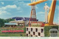 The Fletcher Jones sign, office in background, Pleasant Hill, Warrnambool