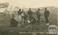 Breakfast time, Bourke Street Powlett Coalfields, Wonthaggi, 1910