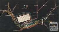 Melbourne Underground Rail Loop Map, under construction 1971-82