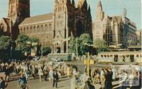 Flinders Street intersection and St Paul's Cathedral, Melbourne