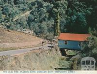 Old fire station over Stringer's Creek, Walhalla