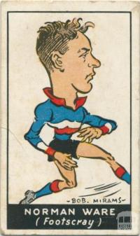 Norman Ware, Footscray Football Club, Standard Cigarettes Card