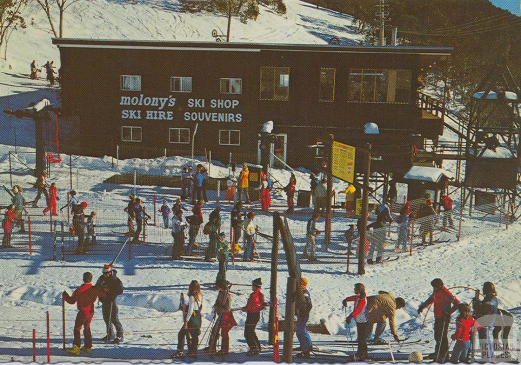 Molony's ski hire and chair lift entrance, Falls Creek