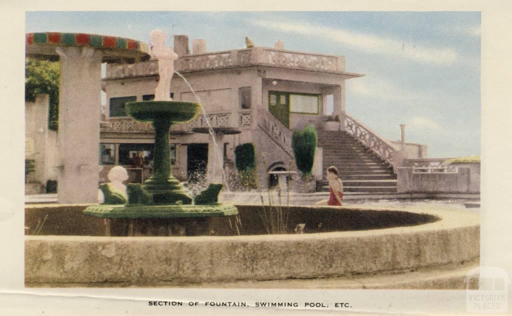 Section of fountain, swimming pool, Arthurs Seat