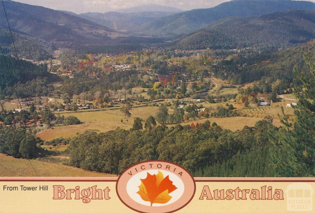 View from Tower Hill looking towards Mt Bogon, Bright