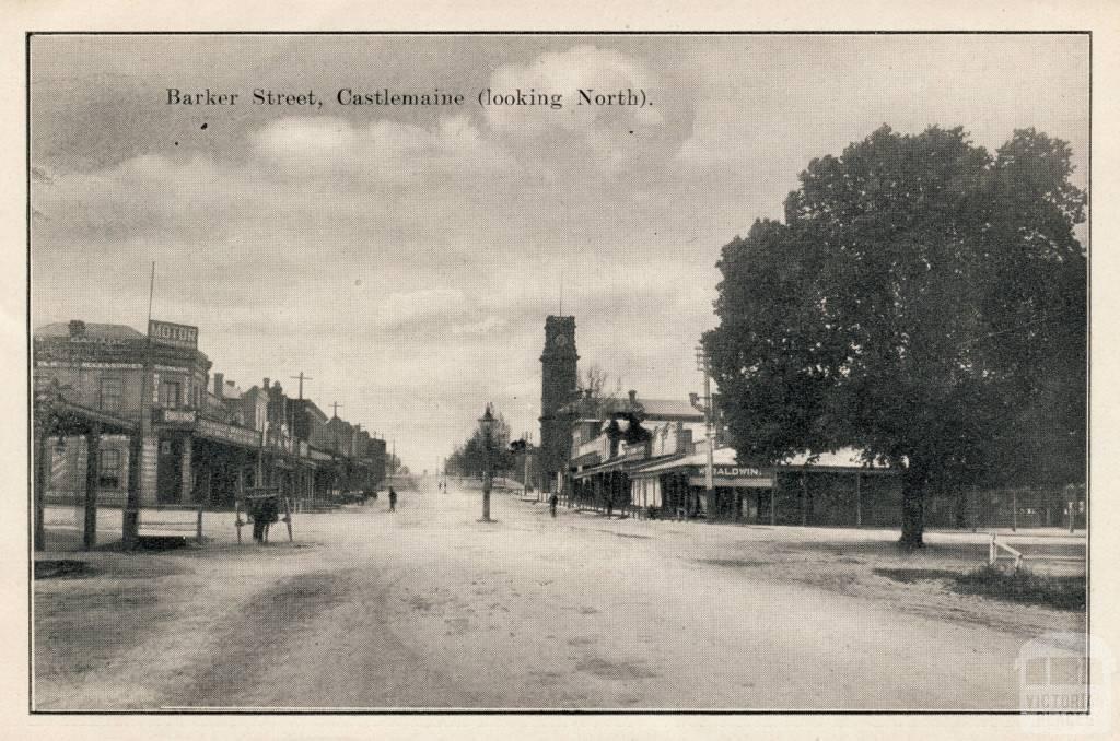 Barker Street, Castlemaine (looking north), 1915