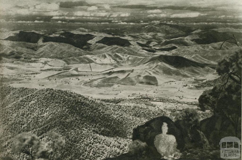 View from Mount Buffalo, 1954