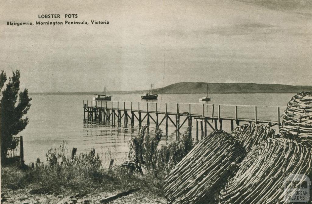 Lobster pots, Blairgowrie, Mornington Peninsula, 1954