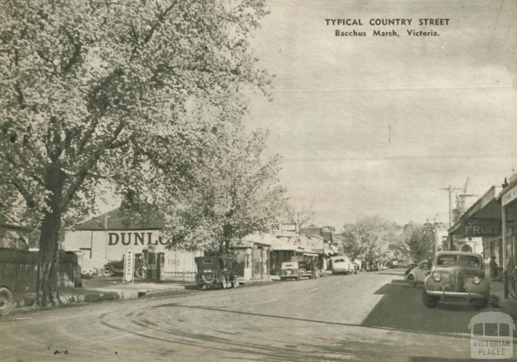 Country street, Bacchus Marsh, 1954
