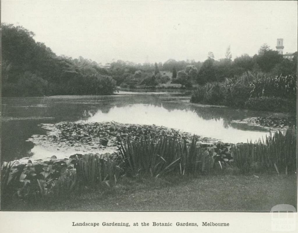 Landscape gardening, at the Botanic Gardens, Melbourne, 1918