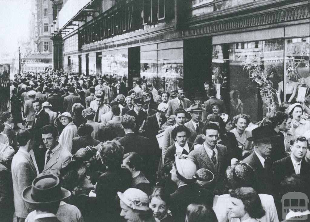 Myers, Bourke Street, 1953