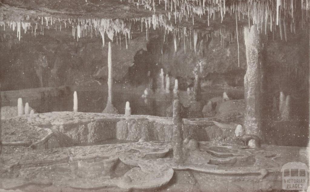 Royal Cave, showing the Twelve Apostles, Buchan, 1934