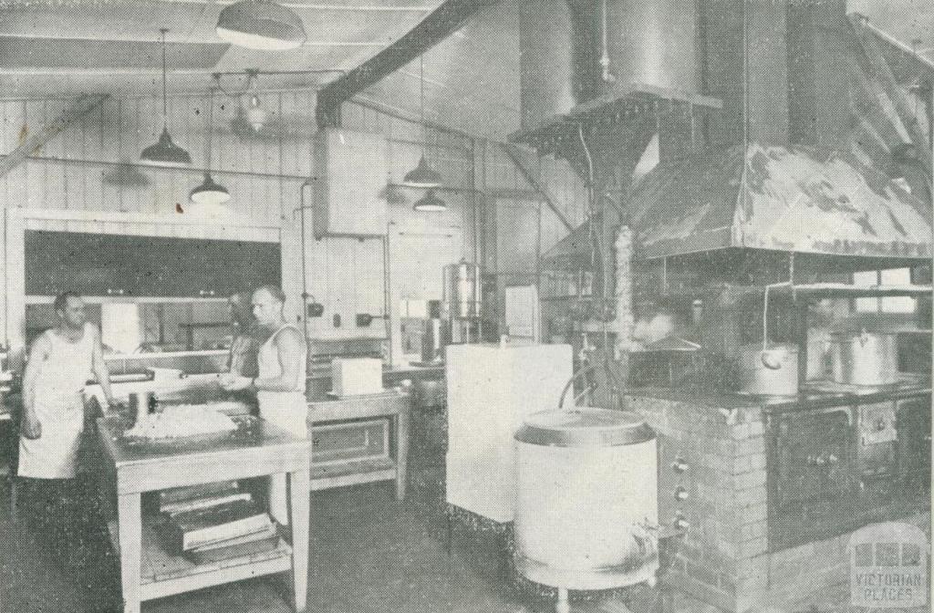 On site kitchen facilities, Upper Yarra Dam, 1954