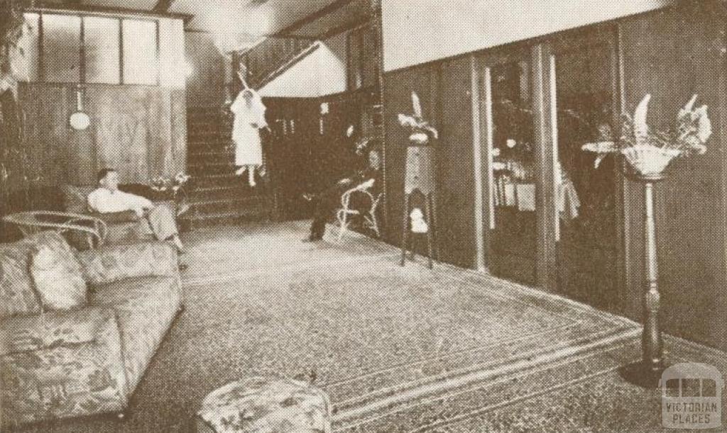The ground floor lounge, Warburton Hydro and Hospital