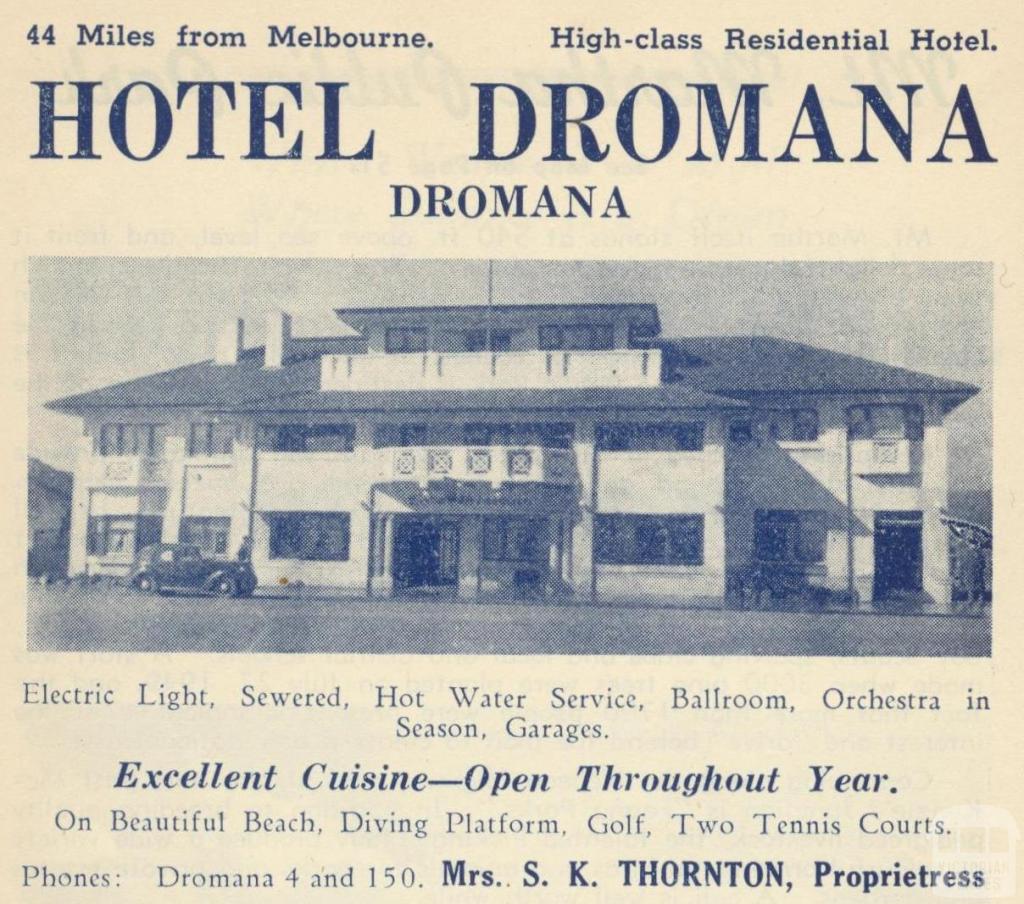 Hotel Dromana, 1949