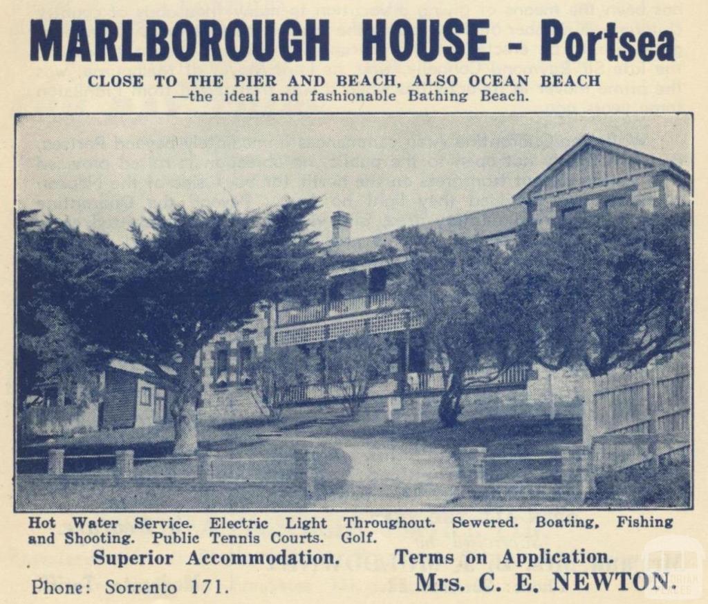 Marlborough House, Portsea, 1949