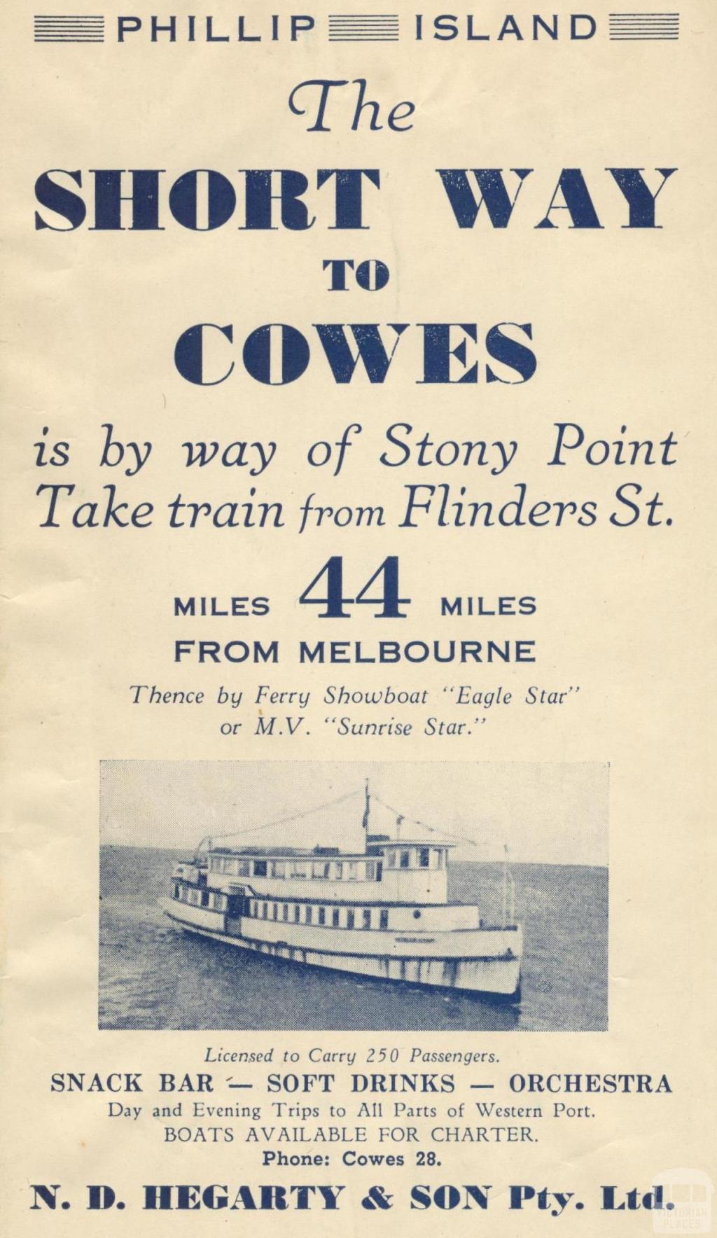 The short way to Cowes, 1949