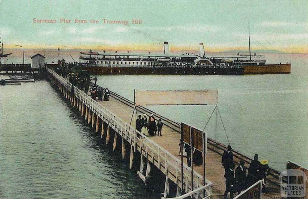 Sorrento Pier from the Tramway Hill, 1905