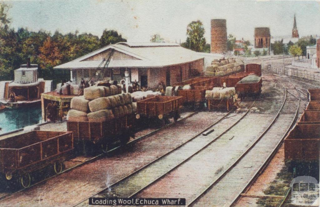 Railway Station, Echuca Wharf, 1907