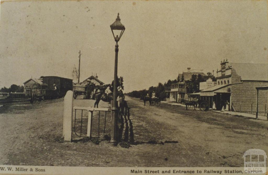 Carrum main street and Railway Station, 1907