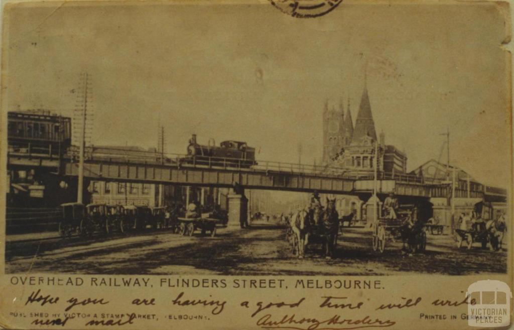 Overhead Railway, Flinders Street, Melbourne, 1905