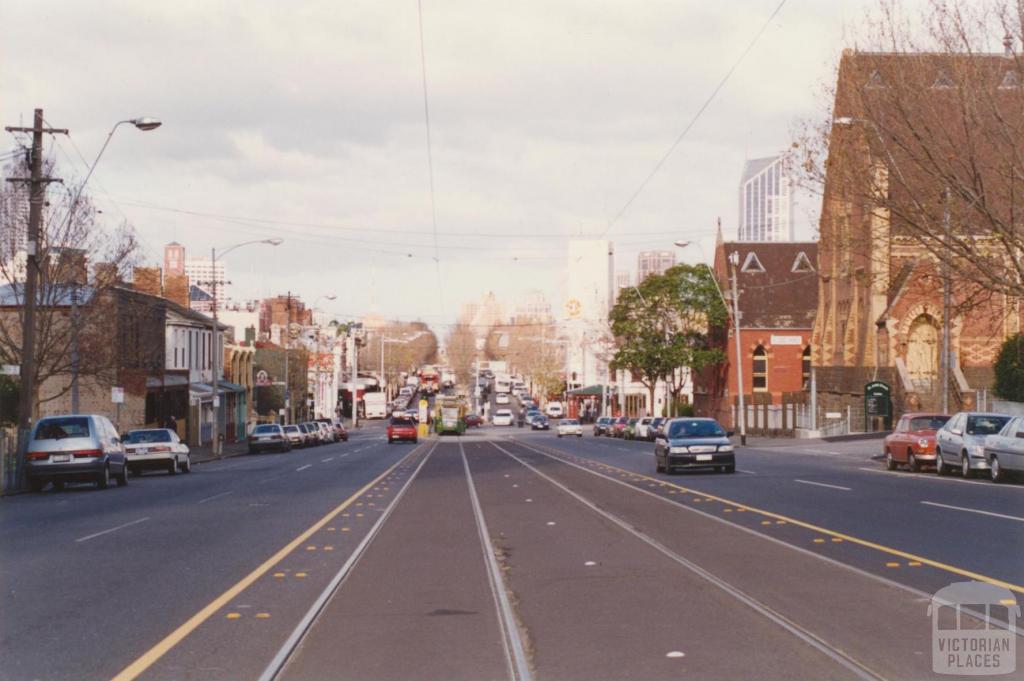 Lygon Street from Waterloo Street, Melbourne, 2001