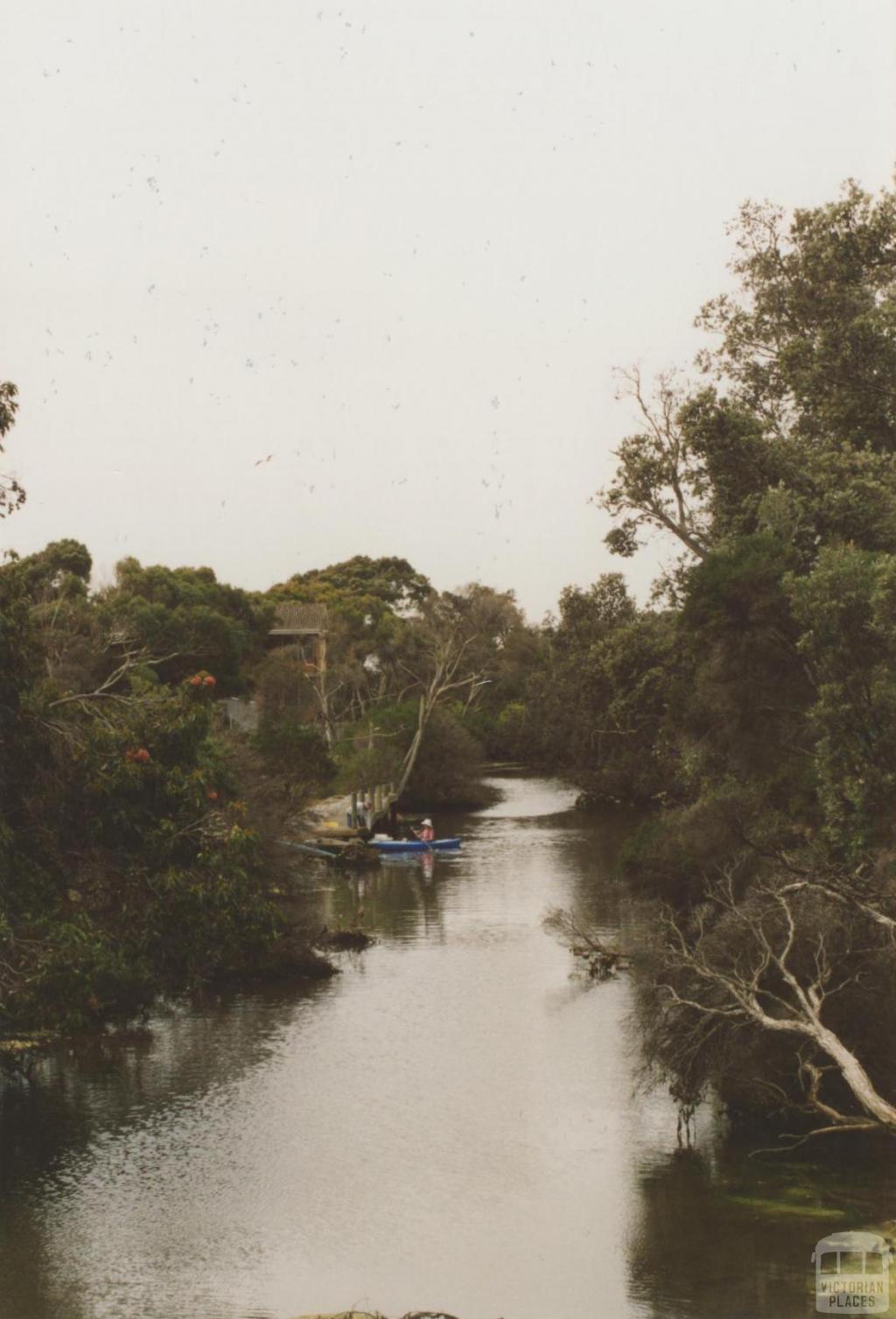 Kananook Creek north from Station Street, Seaford, 2008