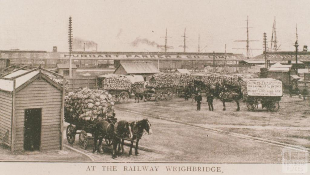 Railway weighbridge, Queens Wharf, Melbourne, 1906