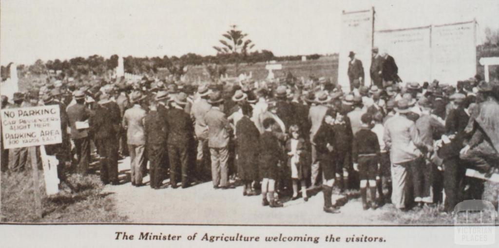 Werribee research farm, farmers' field day, 1933