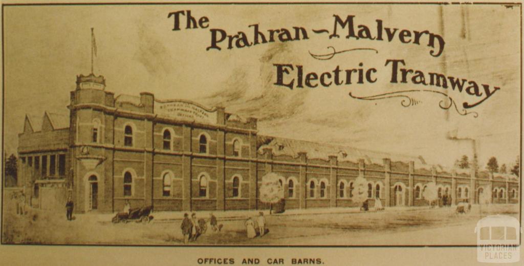 Prahran-Malvern Electric Tramway, Coldblo Road, 1909