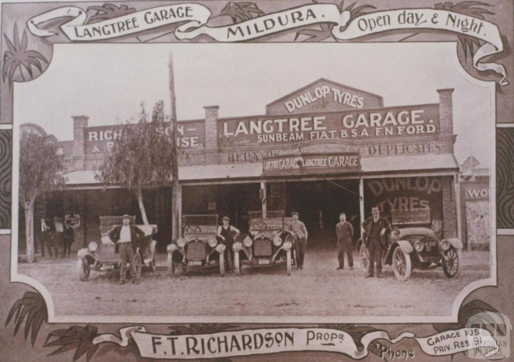 Langtree Garage, Mildura, 1917