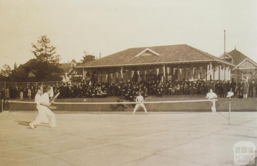 Orrong Park tennis courts, Prahran, 1922